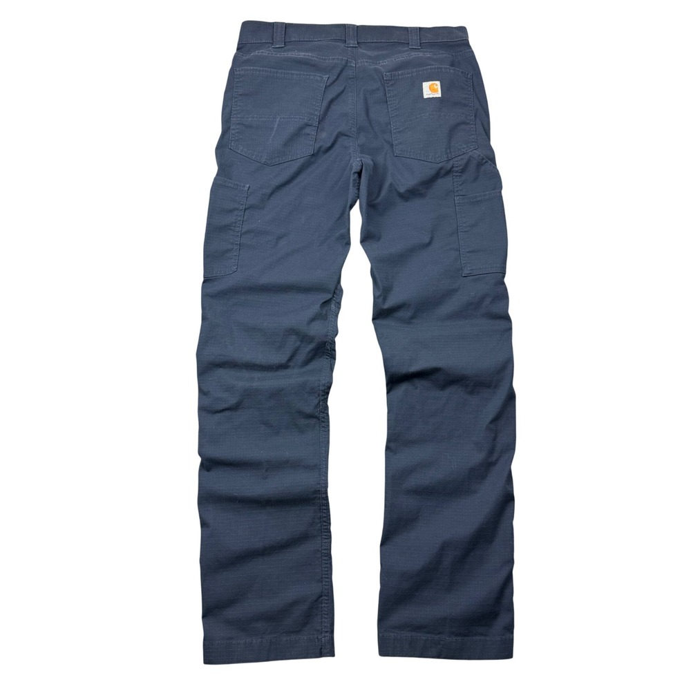 Carhartt Pants Men 33x34 Navy Blue Force Relaxed Fit Ripstop Utility Workwear